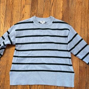 J. Crew Factory Women's Crewneck Sweater in Gray and Black